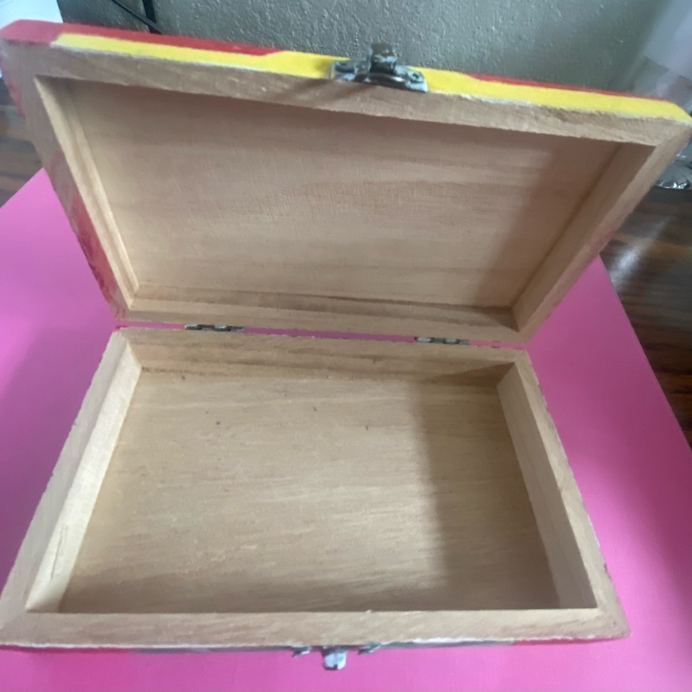 Colorful Hand-Painted Box - Picture 4 of 5